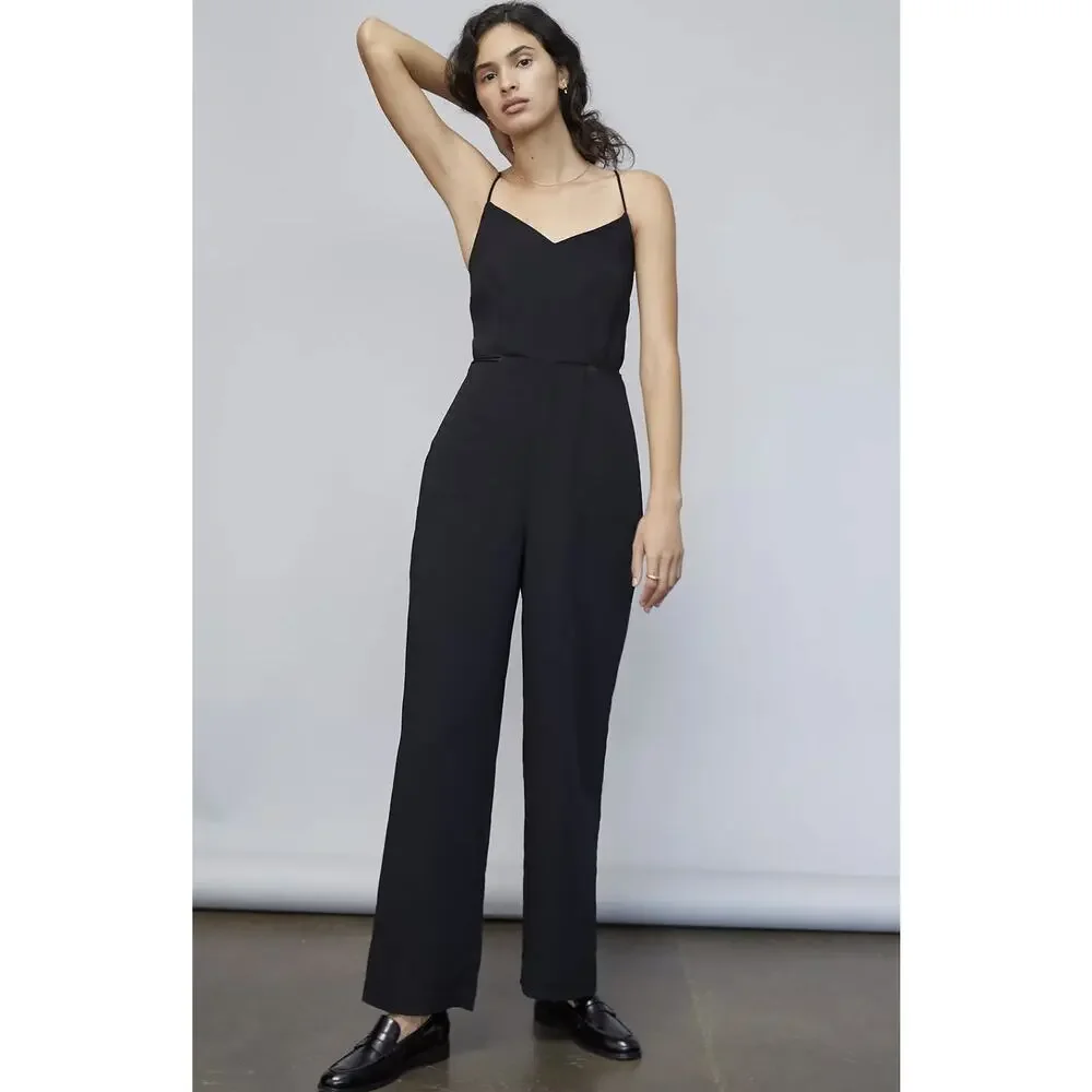 NEW Anthropologie Maeve Magdalena Black Sleeveless Jumpsuit - Various - Picture 2 of 10